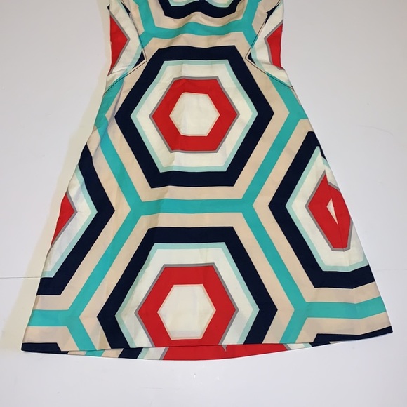 Kate Spade Multicoloured Geometric Print Dress - Women’s Size 4 - Picture 4 of 7